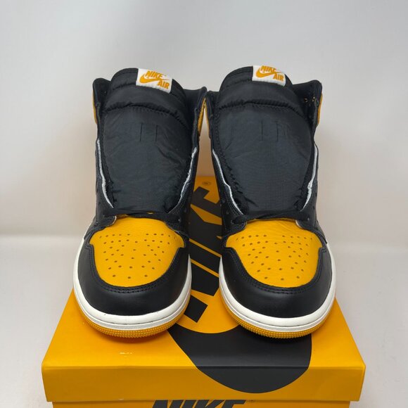 Nike Air Jordan 1 Retro High OG Taxi Yellow Toe Black Men's Sizes - Picture 4 of 8